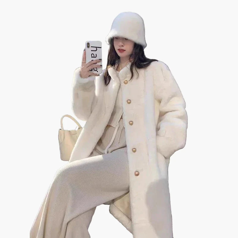 Damen Luxus Wintermantel Eleganter Klassischer Stil für Alltag und besondere Anlässe