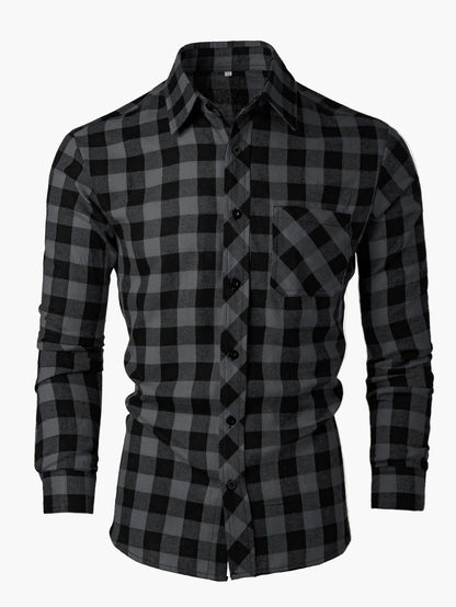 Herren Flanellhemd Kariert – Modisches Freizeithemd Slim Fit – Lässig & Vielseitig für Alltag und Outdoor