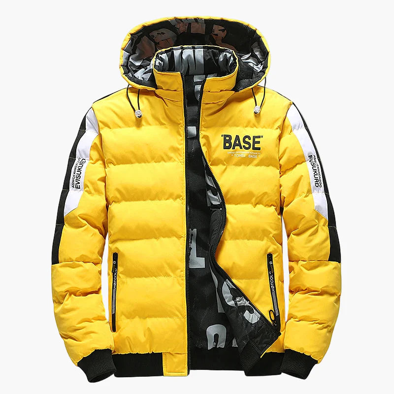 Herren Winter Steppjacke mit Kapuze – Streetwear Warm Outdoor Freizeitjacke