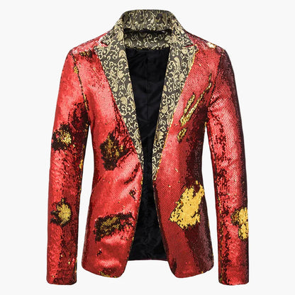 Herren Luxus Pailletten Sakko Blazer für Bühne, Party & Event – Extravaganter Anzug im auffälligen Design