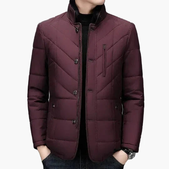 Herren Stehkragen Winterjacke – Eleganter Kurzparka für Alltag und Business