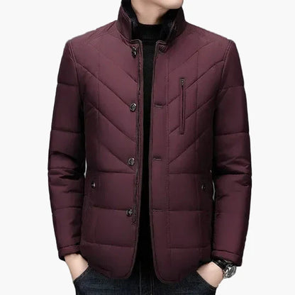 Herren Stehkragen Winterjacke – Eleganter Kurzparka für Alltag und Business