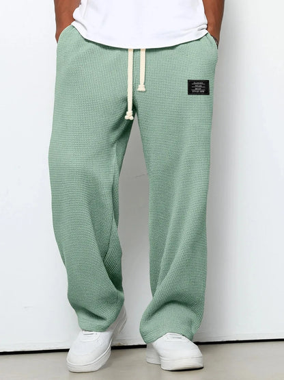 Unisex Freizeithose Waffel-Optik mit Kordelzug