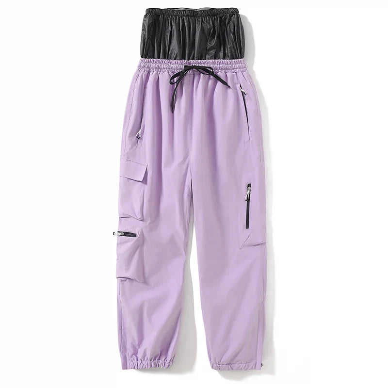 Unisex Cargohose mit Reißverschlüssen und Kordelzug
