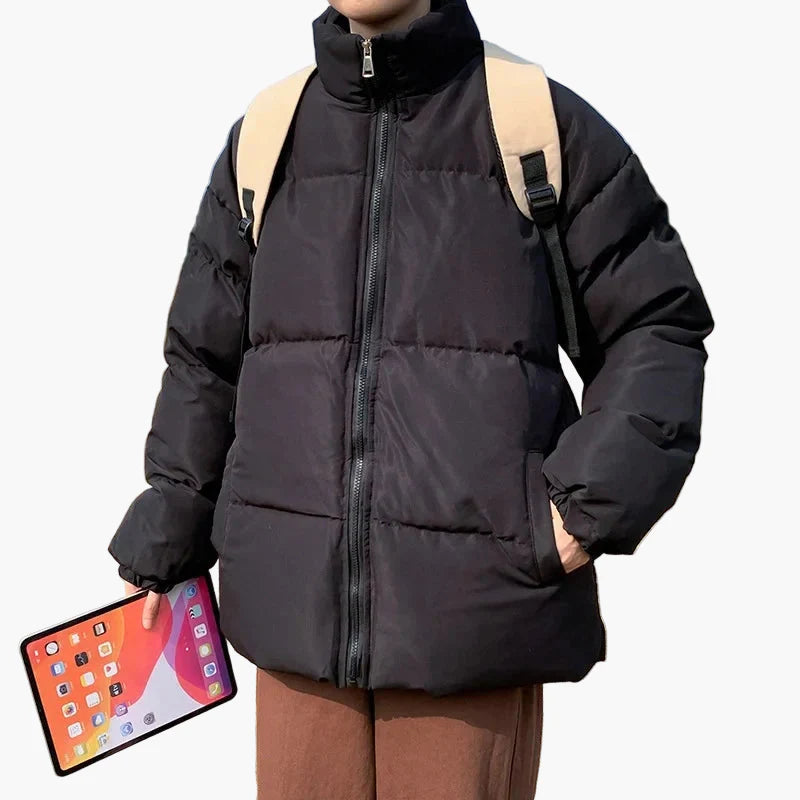 Herren Steppjacke im lässigen Hong Kong Style – Warme Winterjacke für Alltag und Freizeit