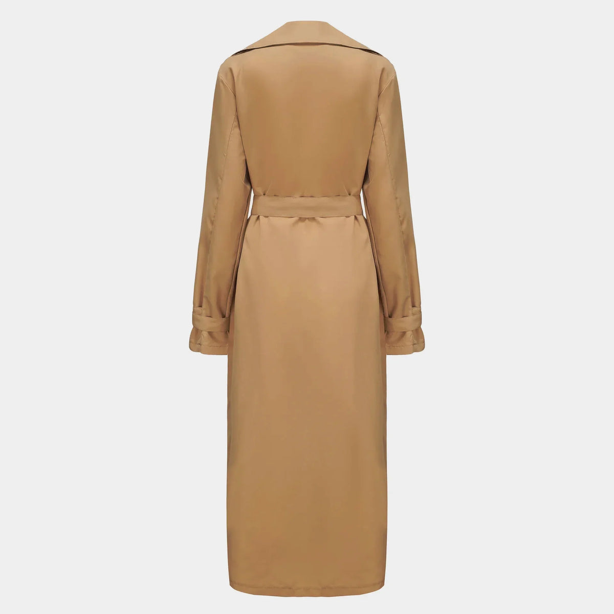 Herren Trenchcoat Lang Zweireiher mit Gürtel, Klassischer Herrenmantel für Frühling & Herbst