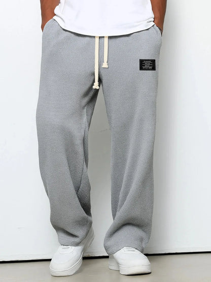 Unisex Freizeithose Waffel-Optik mit Kordelzug