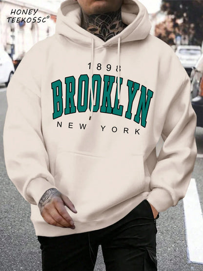 Herren Hoodie mit Kordelzug und Kängurutasche – Verschiedene New York Designs
