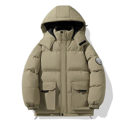 Unisex Winter Steppjacke mit Kapuze und Taschen, gepolstert, in verschiedenen Farben