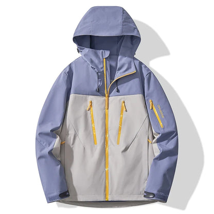 Unisex Outdoor-Jacke mit Kapuze & Reißverschlusstaschen