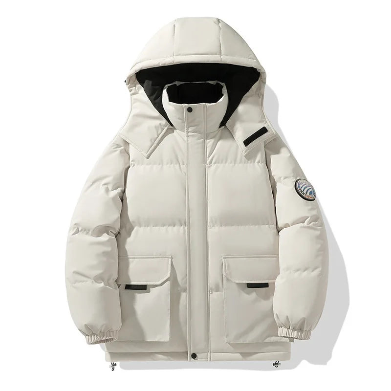 Unisex Winter Steppjacke mit Kapuze und Taschen, gepolstert, in verschiedenen Farben