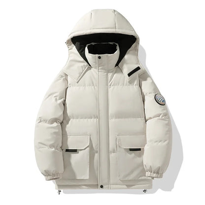 Unisex Winter Steppjacke mit Kapuze und Taschen, gepolstert, in verschiedenen Farben
