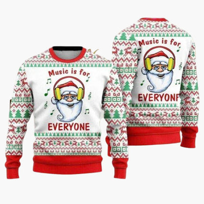 Herren Ugly Christmas Sweater Biker Stil – Lustiger Weihnachts-Pullover mit Santa auf Motorrad