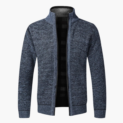Herren Strick-Cardigan mit Stehkragen – Modischer Freizeit- und Alltagsbegleiter