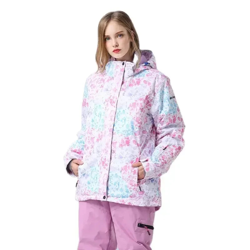 Damen Ski-Snowboardjacke mit Kapuze Wind- & Wasserabweisend