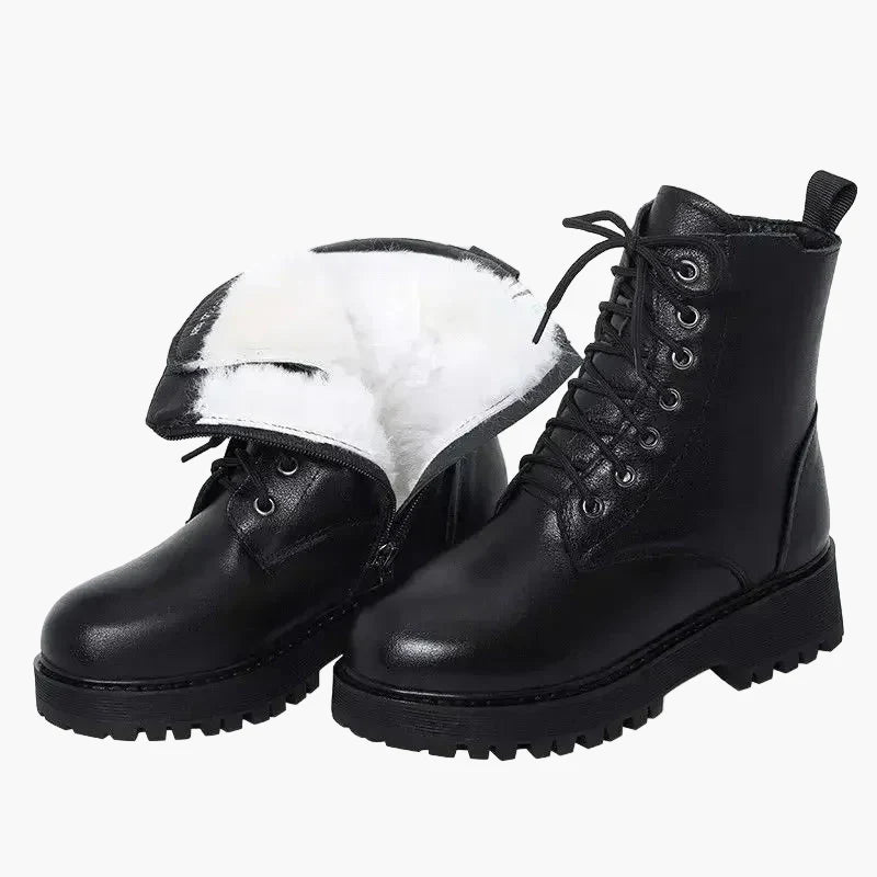 Damen Winter-Stiefeletten mit Absatz – Modische Schnürboots für kalte Tage