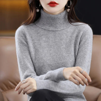 Damen Rollkragenpullover, weiches Material, langärmlig