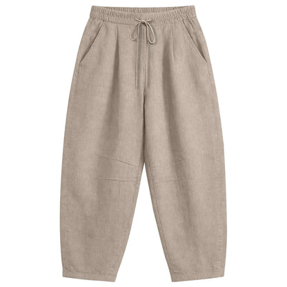 Damen Hosenlockere Passform, elastischer Bund, Kordelzug, Seitentaschen