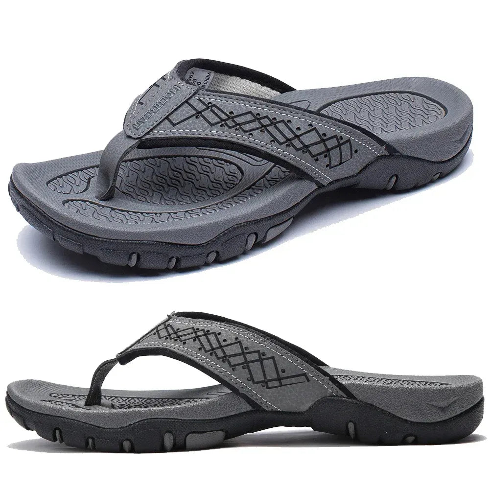 Herren Zehentrenner-Sandalen mit Fußgewölbestütze – Sportlich & Orthopädisch, Ideal für Alltag, Strand und Outdoor
