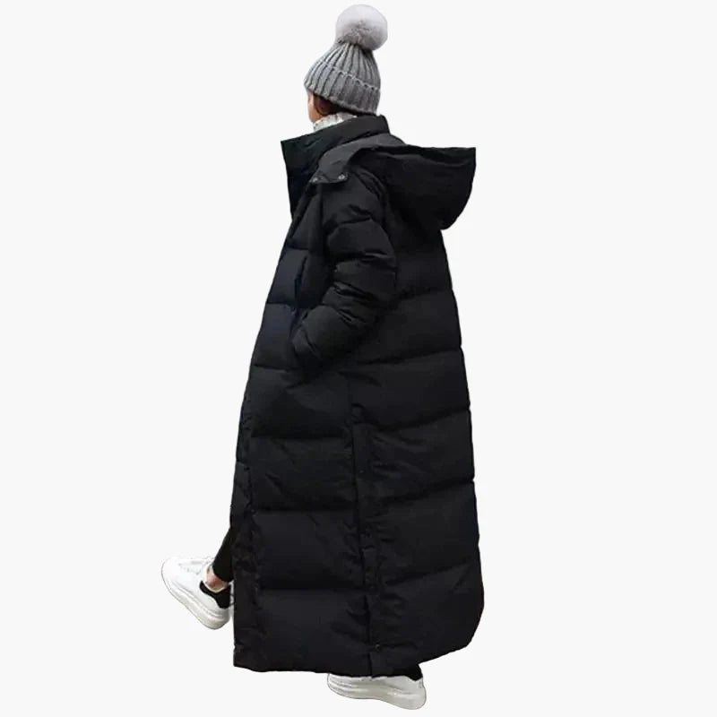 Damen Winter Steppmantel Lang – Modischer Outdoor Daunenmantel für kalte Tage