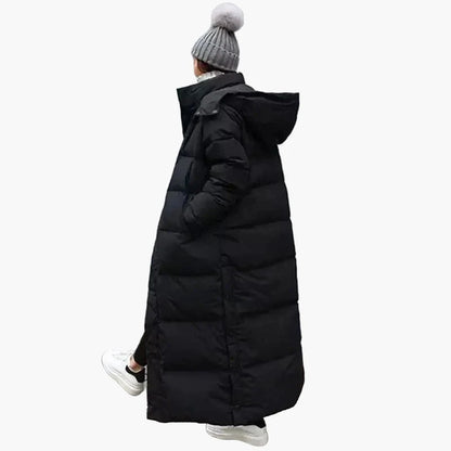 Damen Winter Steppmantel Lang – Modischer Outdoor Daunenmantel für kalte Tage