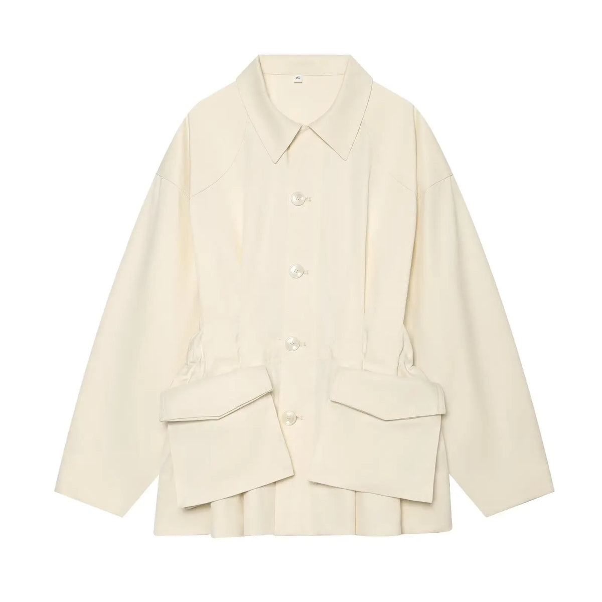 Übergangsjacke mit Kragen und Pattentaschen Locker geschnitten