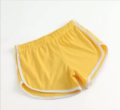 Damen Sportshorts Kurzhose mit elastischem Bund & Kontraststreifen