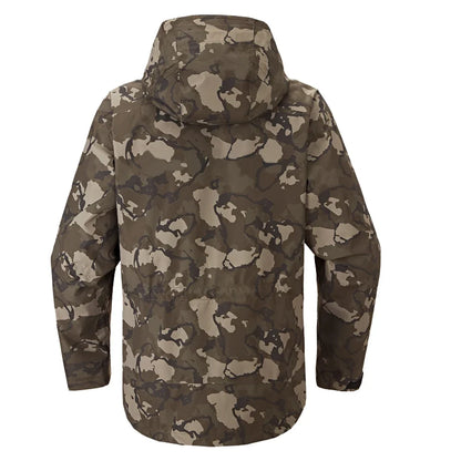 Herren Outdoorjacke Tarnmuster mit Kapuze & Reißverschluss, gefüttert