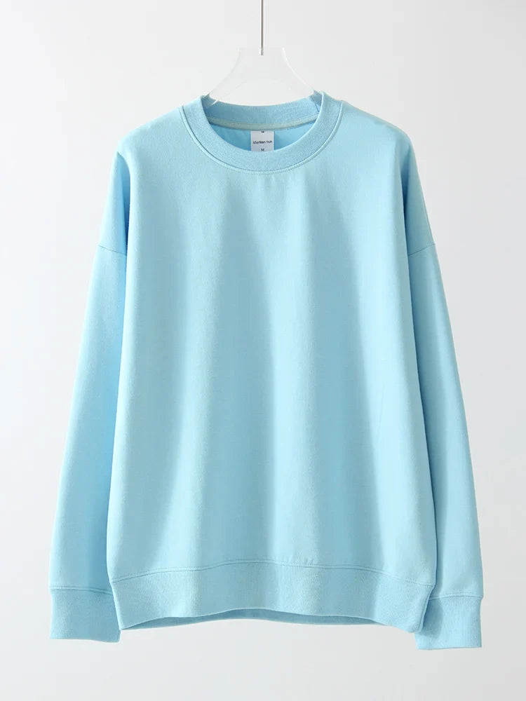 Unisex Langarm Sweatshirt Rundhalsausschnitt Freizeit Pullover Weicher Stoff
