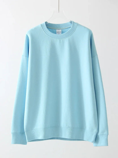 Unisex Langarm Sweatshirt Rundhalsausschnitt Freizeit Pullover Weicher Stoff