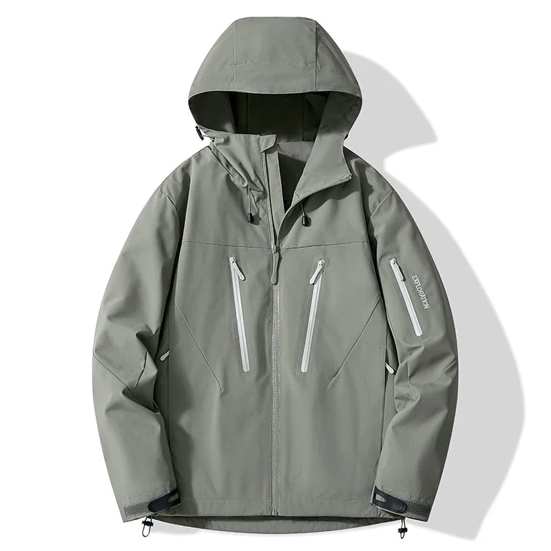 Unisex Outdoor-Jacke mit Kapuze & Reißverschlusstaschen