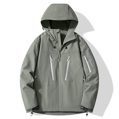 Unisex Outdoor-Jacke mit Kapuze & Reißverschlusstaschen