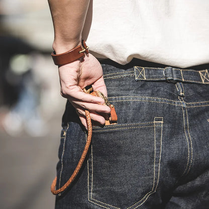 Herren Jeans Dunkelblau Selvedge Denim mit Back Cinch Design