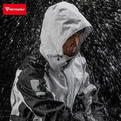 Motorrad Regenanzug Jacke und Hose Wasserabweisend Reflektierend