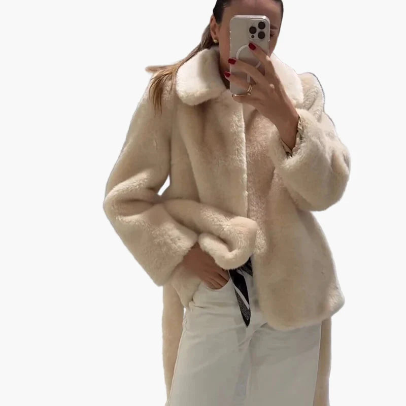 Damen Kurzmantel mit Bindegürtel – Eleganter Wintermantel für stilvolle Outfits
