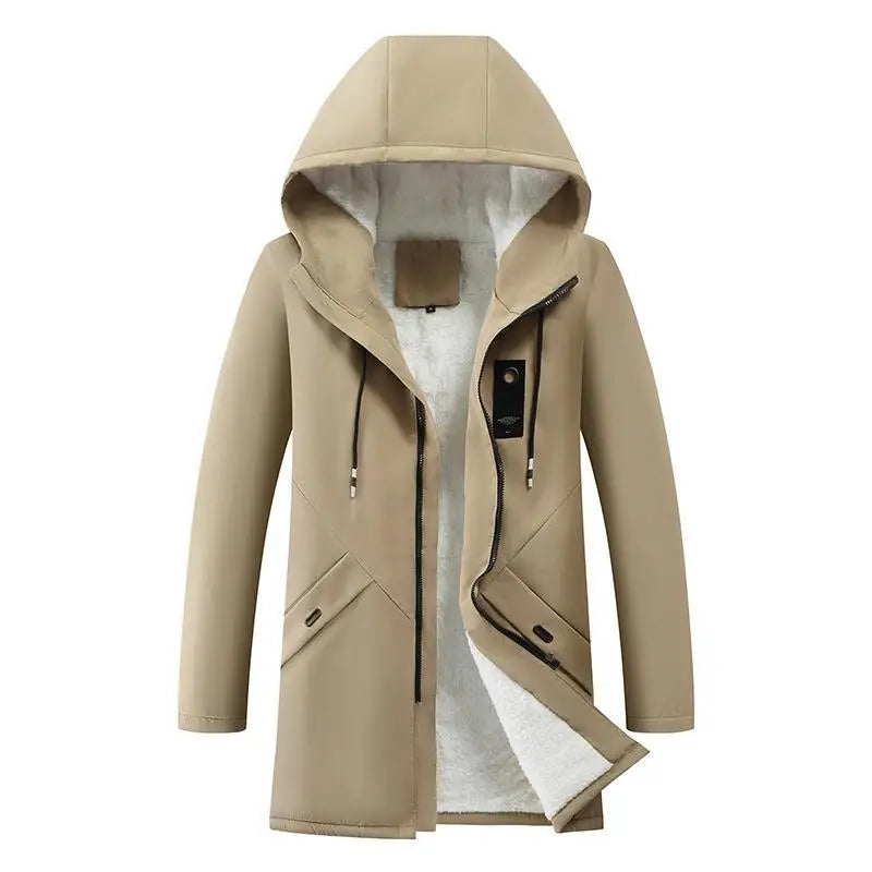Herren Winterparka mit Kapuze und Teddyfutter – Warmer Mantel