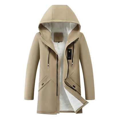 Herren Winterparka mit Kapuze und Teddyfutter – Warmer Mantel
