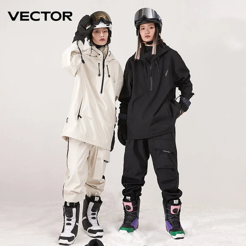 Unisex Ski Anorak Jacke & Hose Set - Wasserabweisend, Kapuze