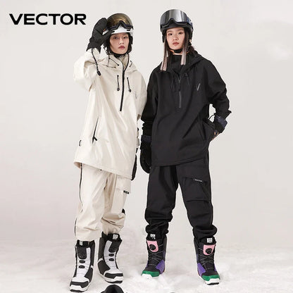 Unisex Ski Anorak Jacke & Hose Set - Wasserabweisend, Kapuze