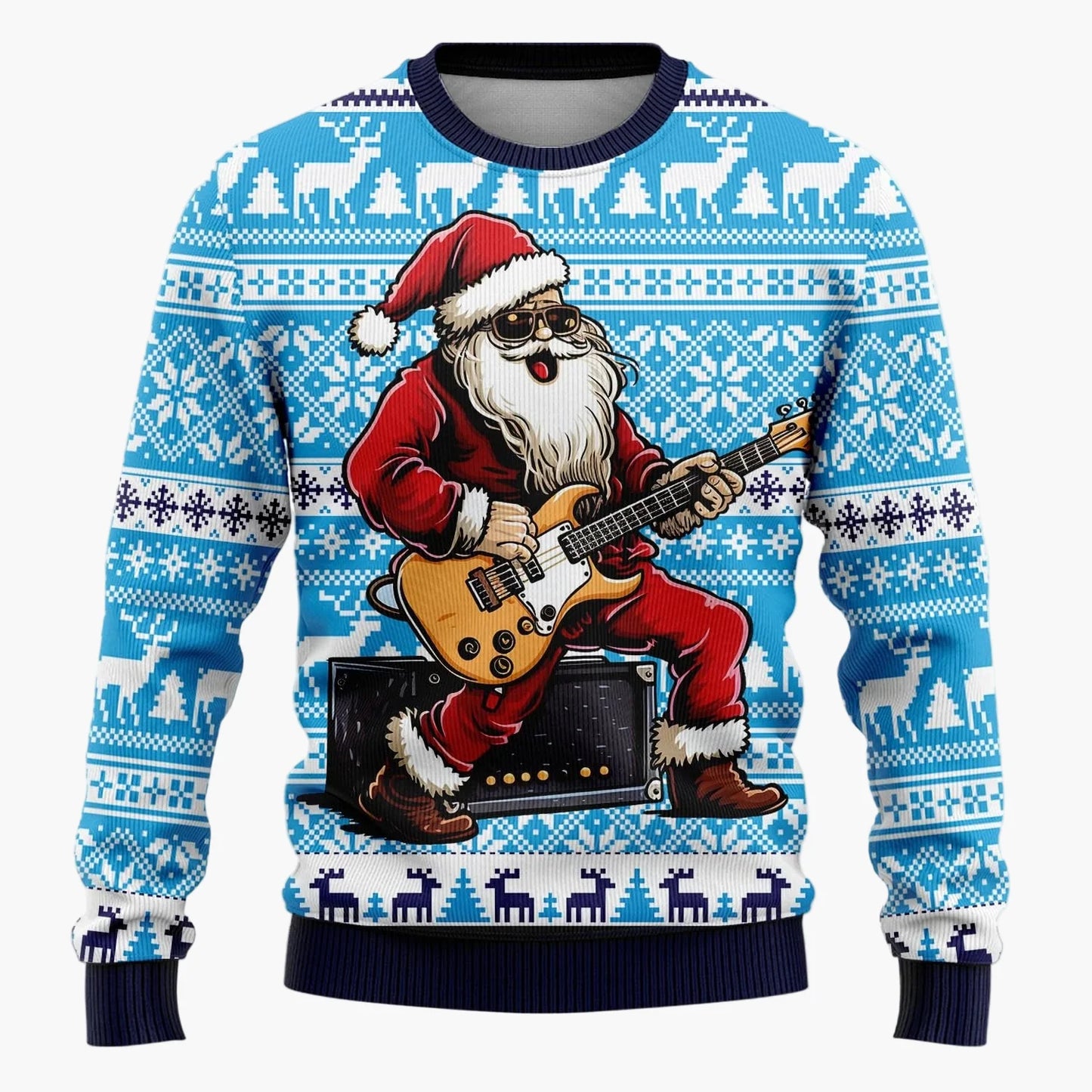 Herren Weihnachtspullover Lustig – Ugly Christmas Sweater mit Santa Claus Motiv und Spruch
