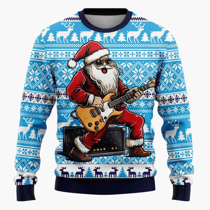 Herren Weihnachtspullover Lustig – Ugly Christmas Sweater mit Santa Claus Motiv und Spruch