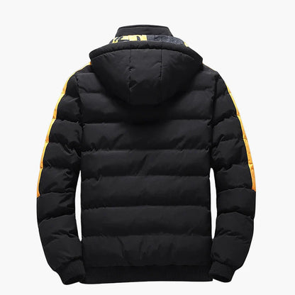 Herren Winter Steppjacke mit Kapuze – Streetwear Warm Outdoor Freizeitjacke