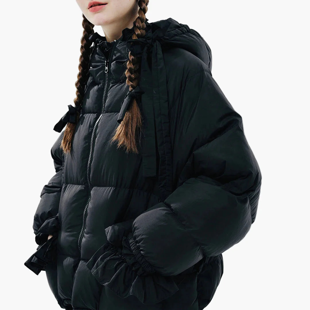 Damen Oversize Steppjacke im Vintage-Stil für Herbst und Winter – Modisch und Vielseitig