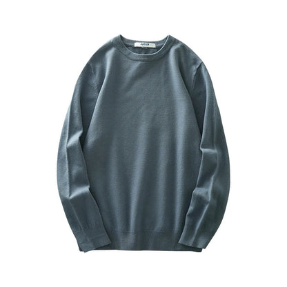 Herren Rundhals Pullover Langarm Basic Strickpullover