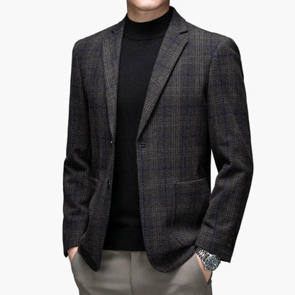 Herren Modernes Business-Sakko im klassischen Karo-Stil – Eleganter Freizeit- und Büro-Blazer