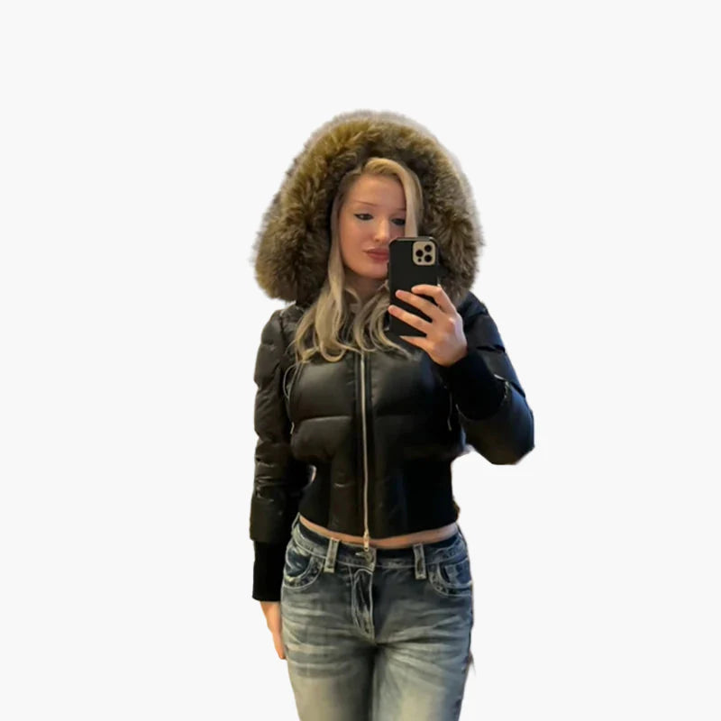 Damen Winter Steppjacke mit Kapuze – Modischer City-Style & Wärmeschutz