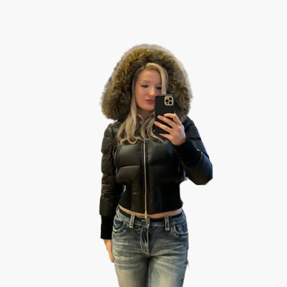 Damen Winter Steppjacke mit Kapuze – Modischer City-Style & Wärmeschutz