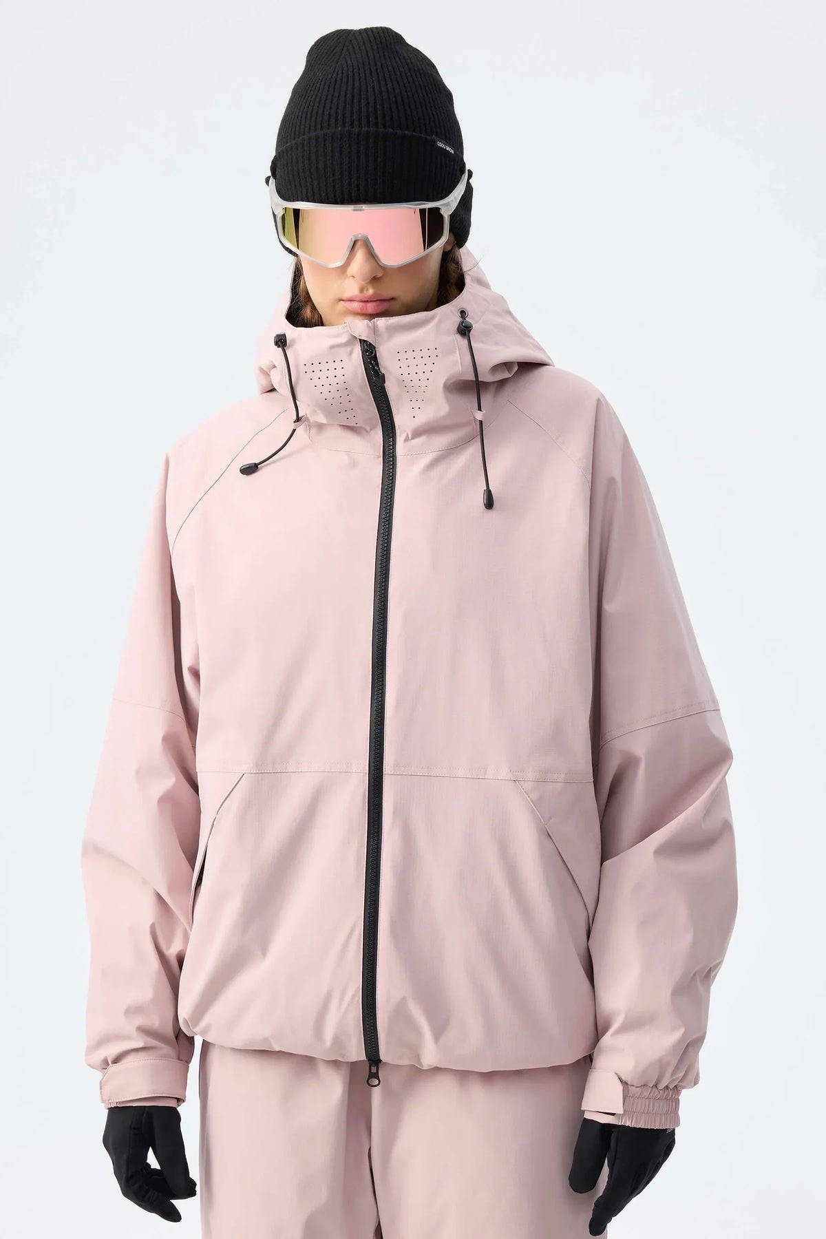 Winter Sportjacke mit Kapuze für Damen, Rosa
