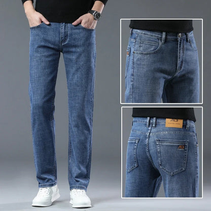 Herren Jeans Hose Straight Fit Denim Regular Casual