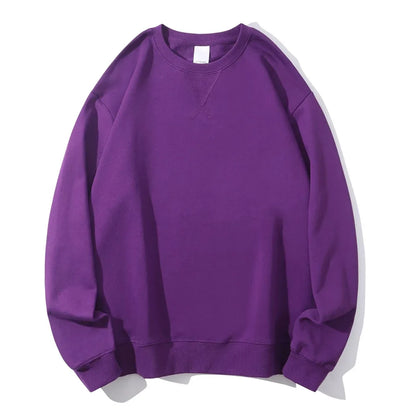 Unisex Langarm Sweatshirt Rundhals Grau meliert